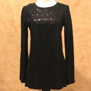 NWOT - Tory Burch Black Sequined Tunic